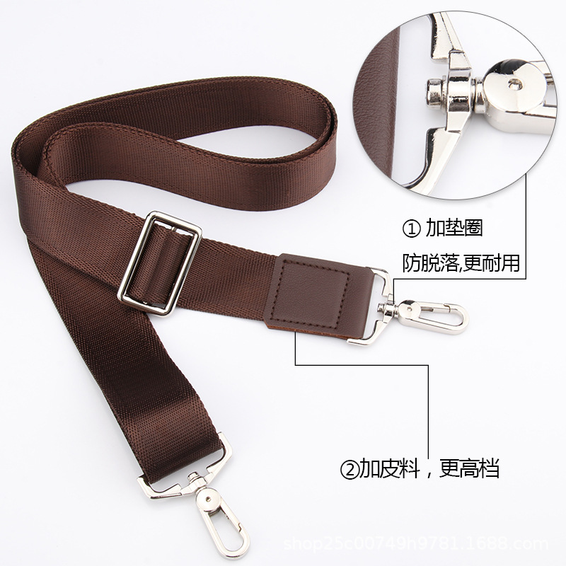 Picture of Men's bag accessories backpack strap crossbody single shoulder black bag strap briefcase computer bag shoulder strap leather bag back bandwidth