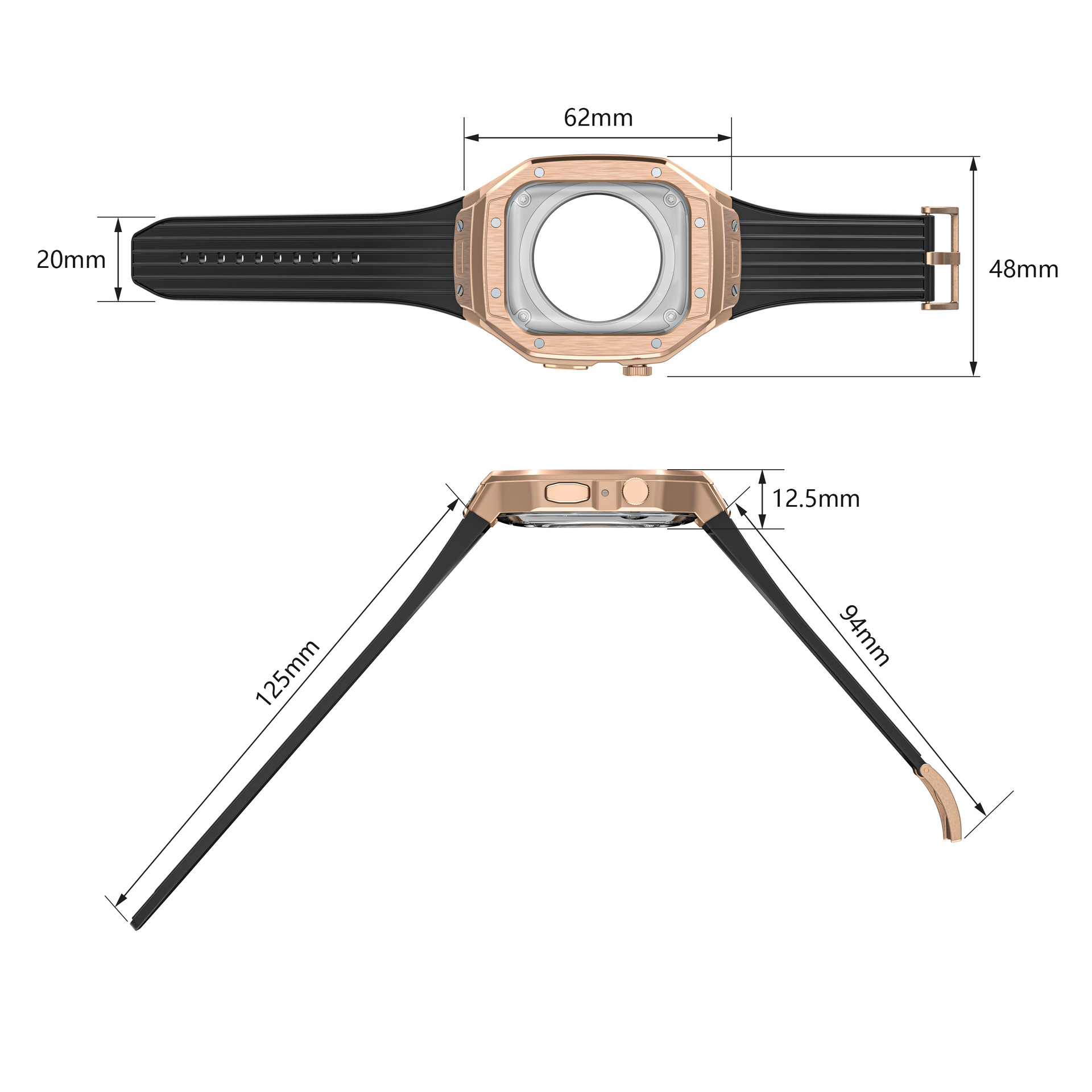 Picture of Suitable for AppleWatch4-9 watch strap TPU metal shell iwatch45mm Apple integrated strap 44mm