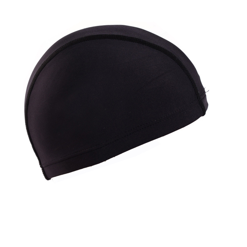 Picture of Adult Swimming Cap Swimming Pool Cloth Cap Solid Color Polyester Elastic Good Men's Pullover Cap Women's Long Hair Big Swimming Cap Summer