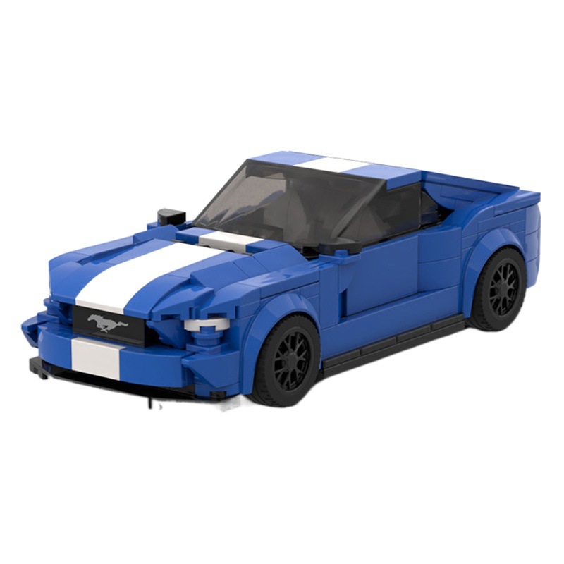 MOC Block Compatible Lego Set Racing Classic speed 8 Ford Mustang Shelby GT500 Sports Car