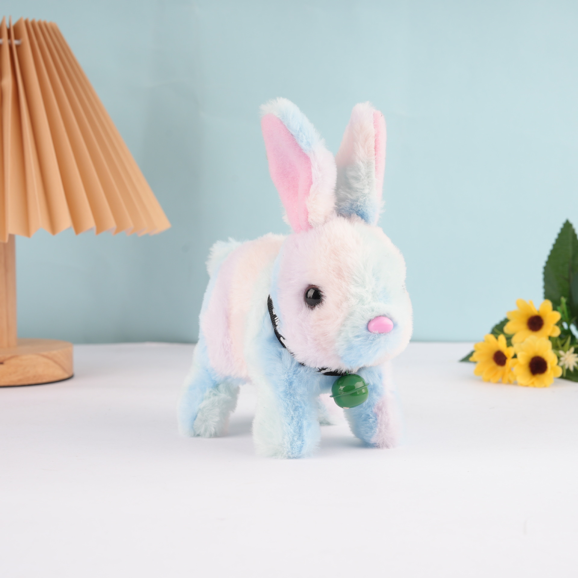 Picture of Plush Electric White Rabbit Simulation Pet Can Walk, Call, Move Mouth, Shake Ears Angora Rabbit Pet Toy