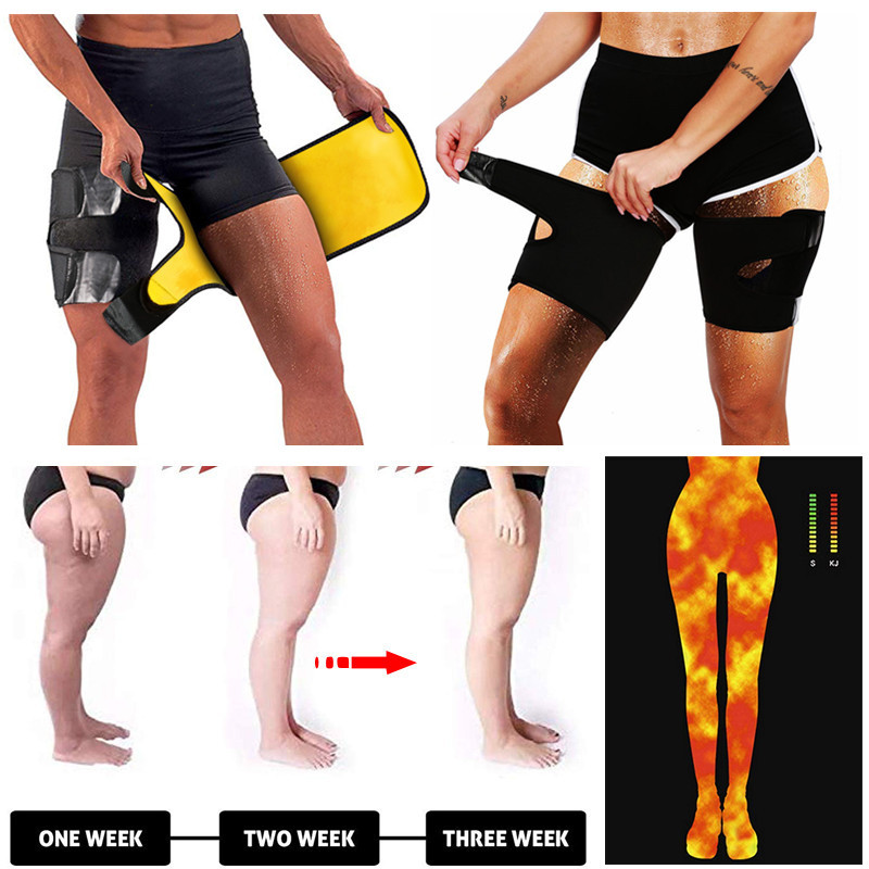 Picture of Amazon Cross-border Sports Leg Protection Belt Adjustable Sweat Plastic Leg Belt Thigh Binding Belt Fitness Protector Knee Protection Belt