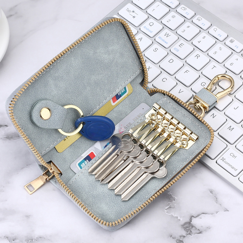 Picture of Vintage Simple Zipper Key Bag Men's Waist Hanging Multifunctional Household Small Bag Large Capacity Car Women's Key Bag