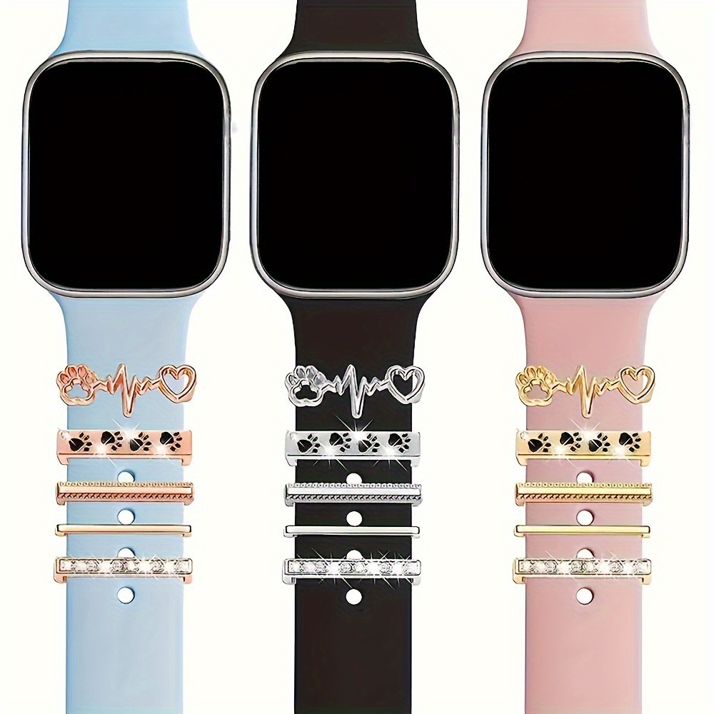 Picture of For Apple Watch Watch Universal Silicone Strap Oil Drop Cat Paw Decoration