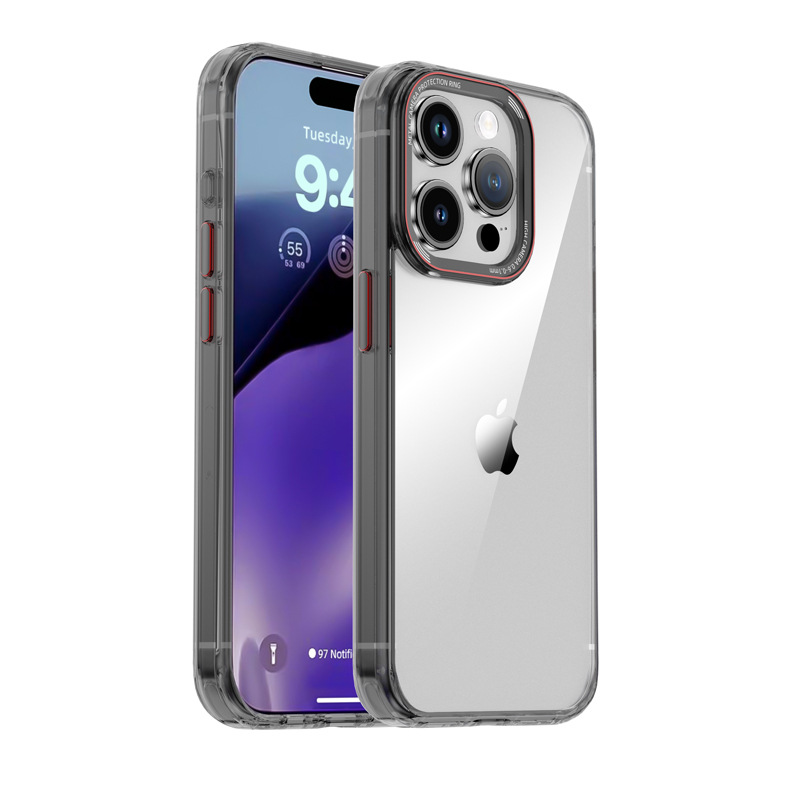 Picture of Suitable for iPhone15 Phone Case Transparent New Apple 15promax Protective Case Drop-resistant Metal 16 Private Mold