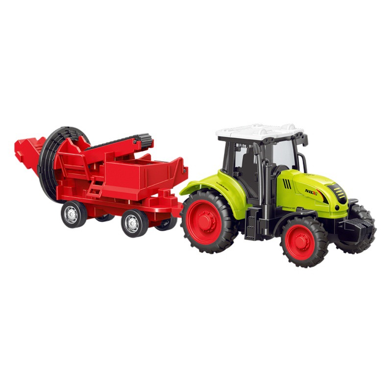 Inertia agricultural engineering vehicle farm farmer wooden transport vehicle simulation sliding children baby boy toy birthday gift