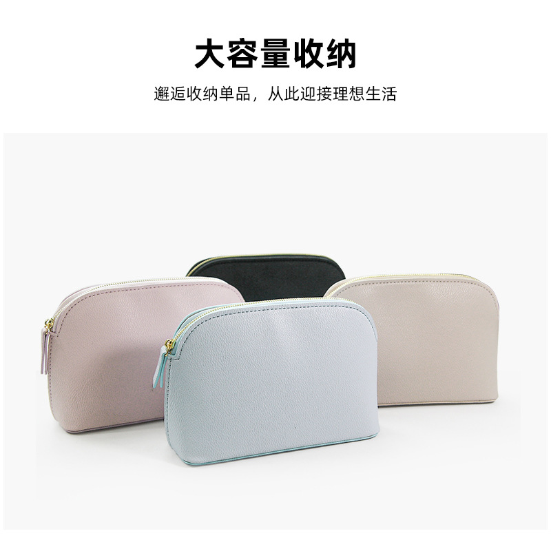 Picture of 2025 new cosmetic bag high-end texture leather shell clutch exquisite dinner portable storage cosmetic bag