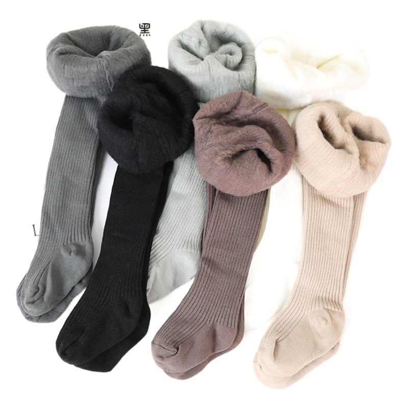 Children's Velvet Type a Leggings Baby Winter Warm Pantyhose Baby Thickeneded Pantyhose Girls Girls Wholesale