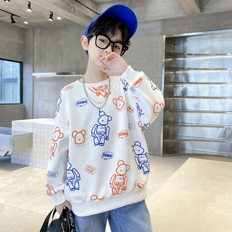 Picture of Boys' Autumn Wear Sweat 2025 New Style Mid-Large Children's Western Style Spring and Autumn Boys Trendy Brand Children's Top Korean Style Trendy