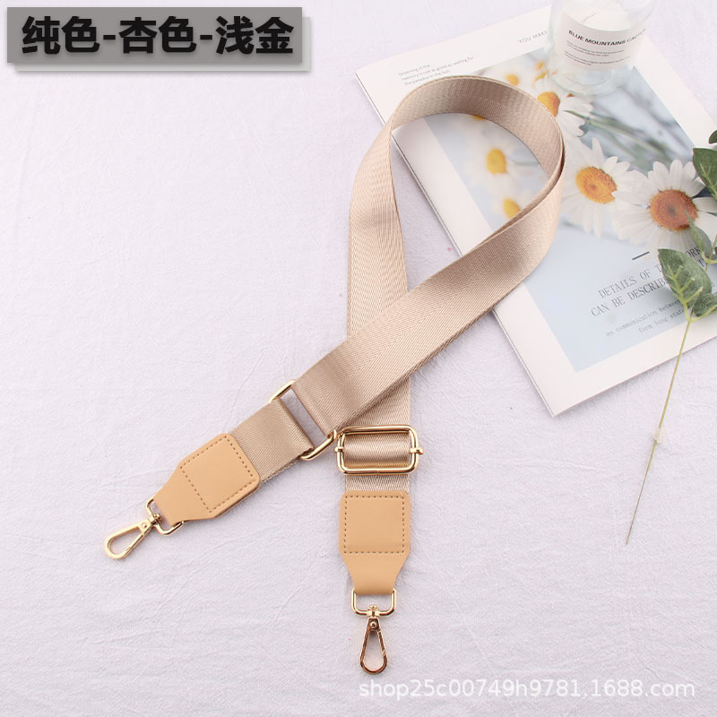 Picture of Solid Color Bag with Children's Wide Shoulder Strap Accessories Men's Single Shoulder Crossbody Bag Strap Pure Black Adjustable Replacement Strap
