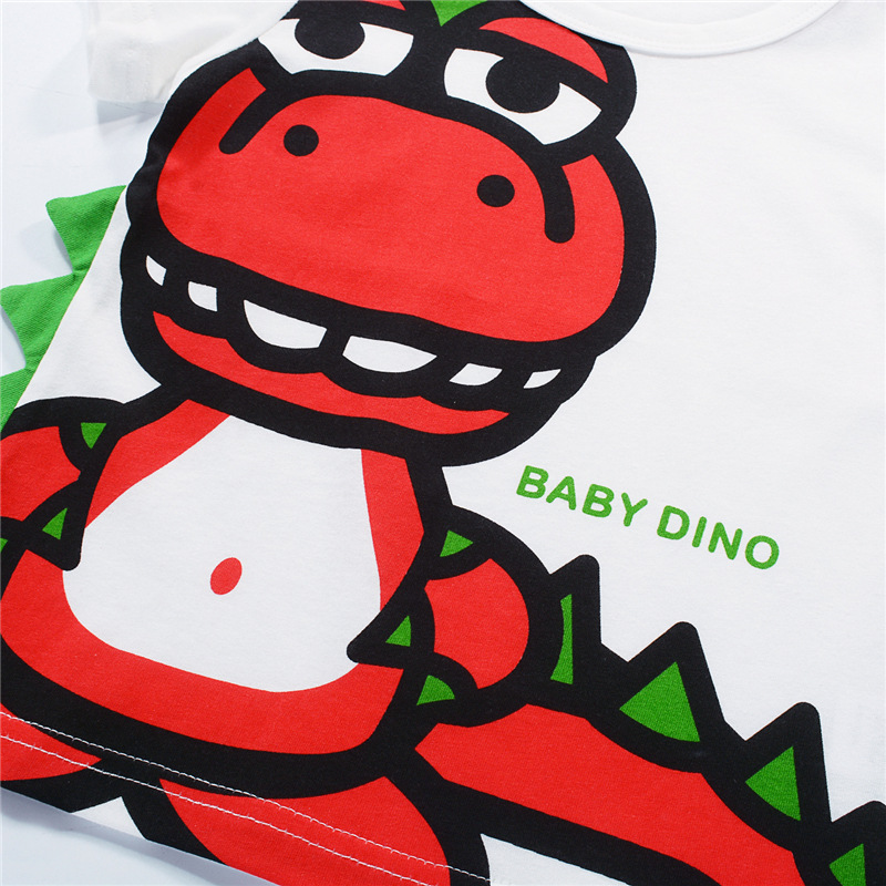 Picture of 2025 Children's Clothing Wholesale Korean Style Summer Boys Dinosaur Half Sleeve Children's Summer Clothes Short Sleeve T-Shirt Tops Undershirt Dropshipping