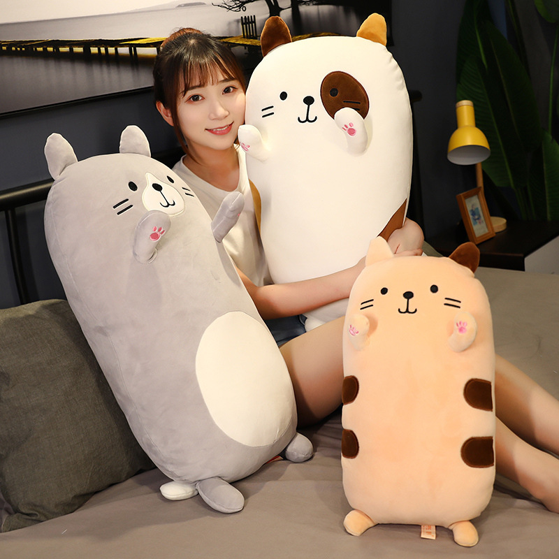 Picture of Wholesale creative Two-beard cat long pillow doll a generation of hair