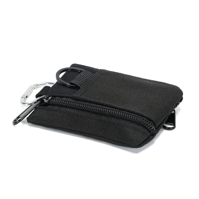 Picture of Simple camping climbing fishing key case outer change storage bag zipper small bag sundries storage card holder key case