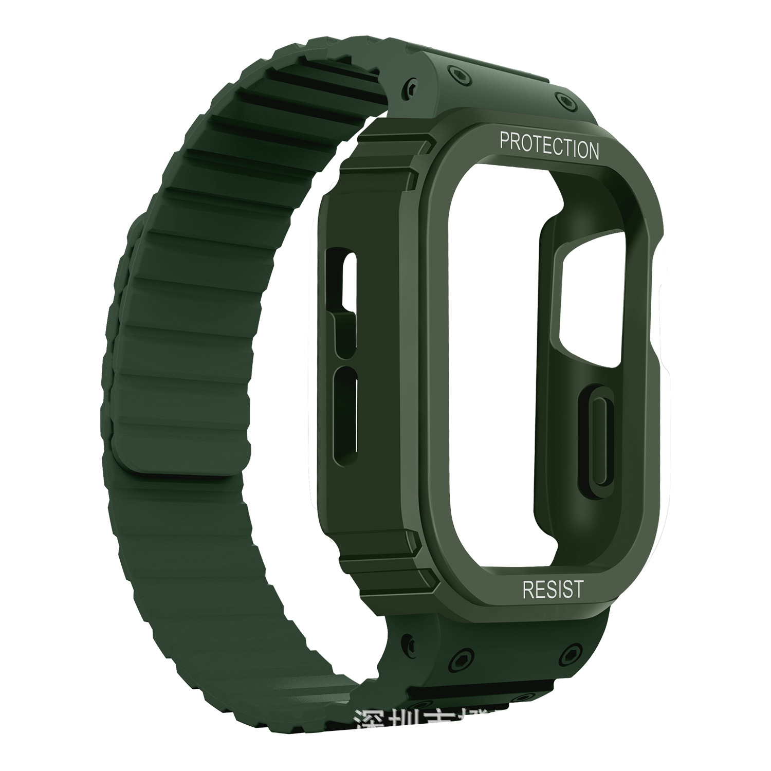 Picture of for applewatch apple strap iwatch9-10 generation silicone integrated protective case watch strap accessories