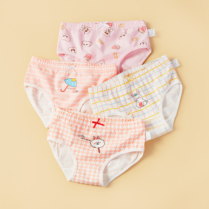 Picture of Children's underwear girls' fine shuttle cotton children's underwear boxers Primary School Baby children's underwear summer