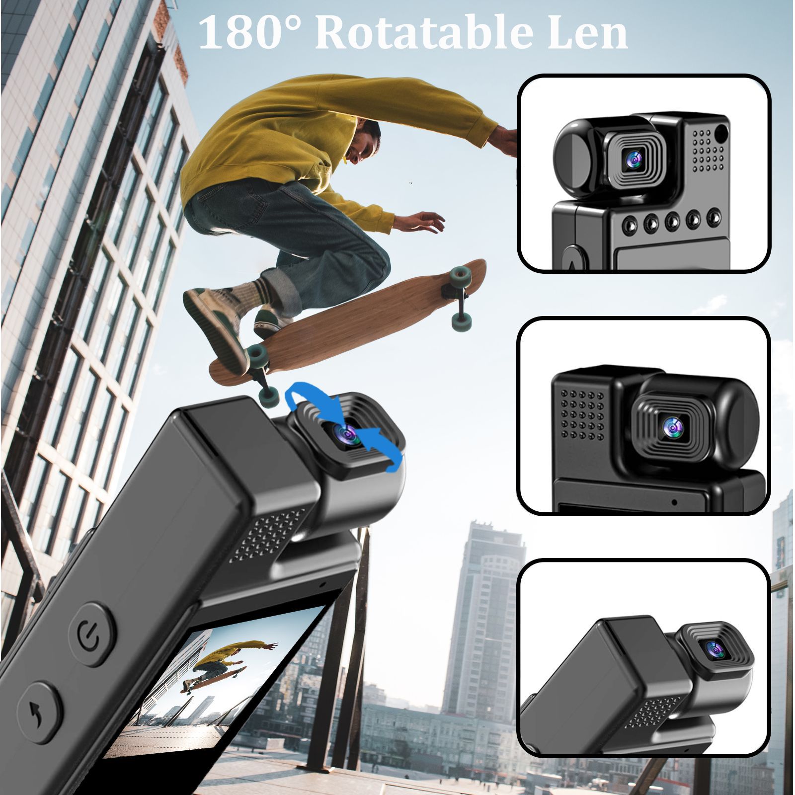 Picture of HD 1.3 inch screen lens rotating camera campus camera WIFI portable record outdoor DV camera