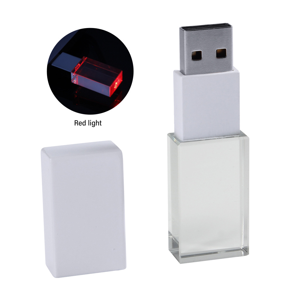 Picture of Foreign trade for crystal music USB 32G laser engraving logoU 64GB LED lamp free gift box