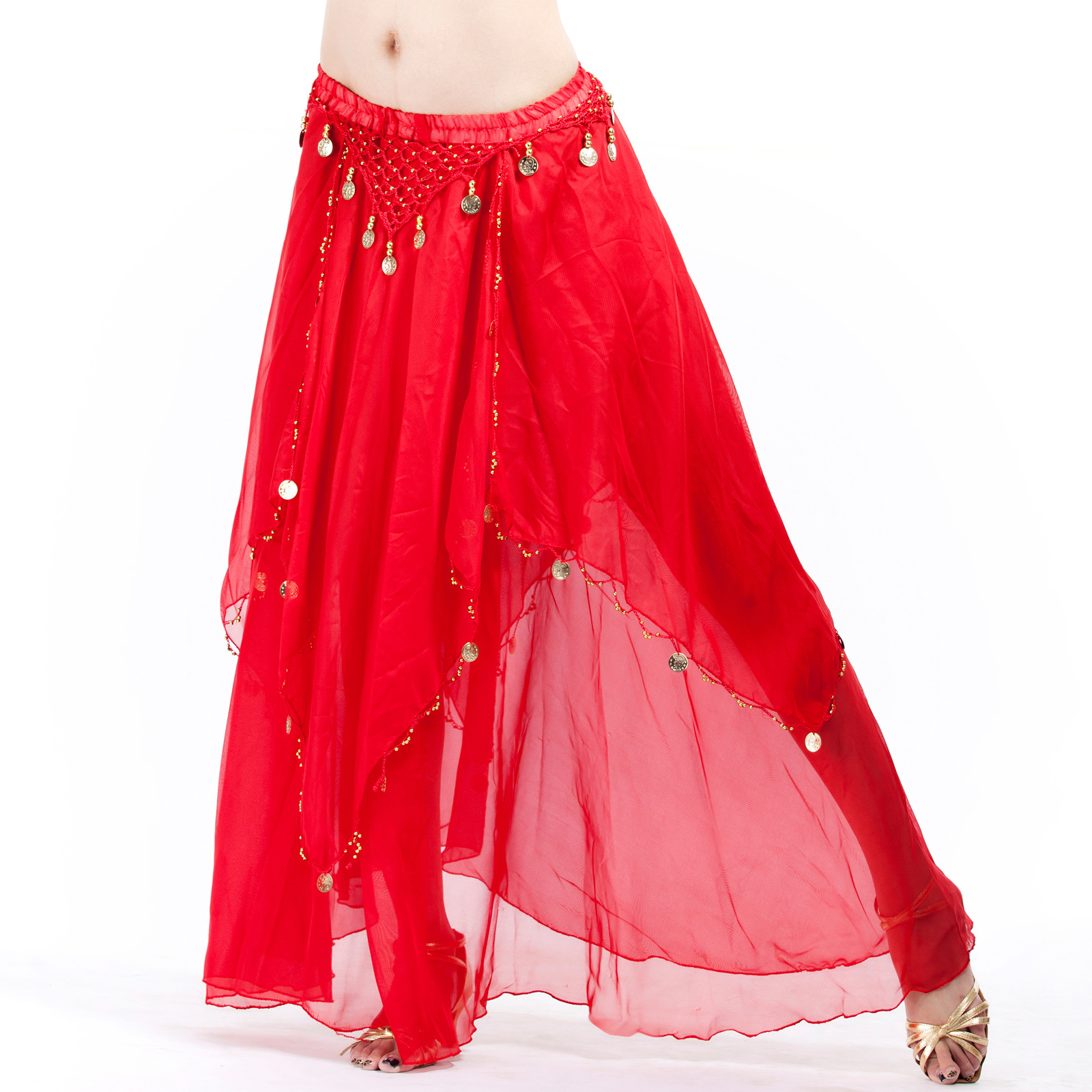 Picture of Less cloth chiffon long gauze skirt selection quality affordable belly dance skirt source factory primary supply
