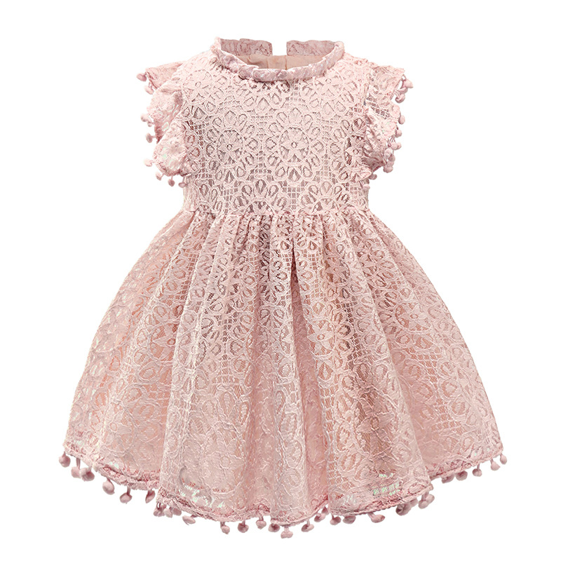Picture of Children's Dress Wish Girls Korean Style Lace Flying Sleeves Cut Out Princess Dress Skirt Dress for Small and Medium-Sized Kidsren