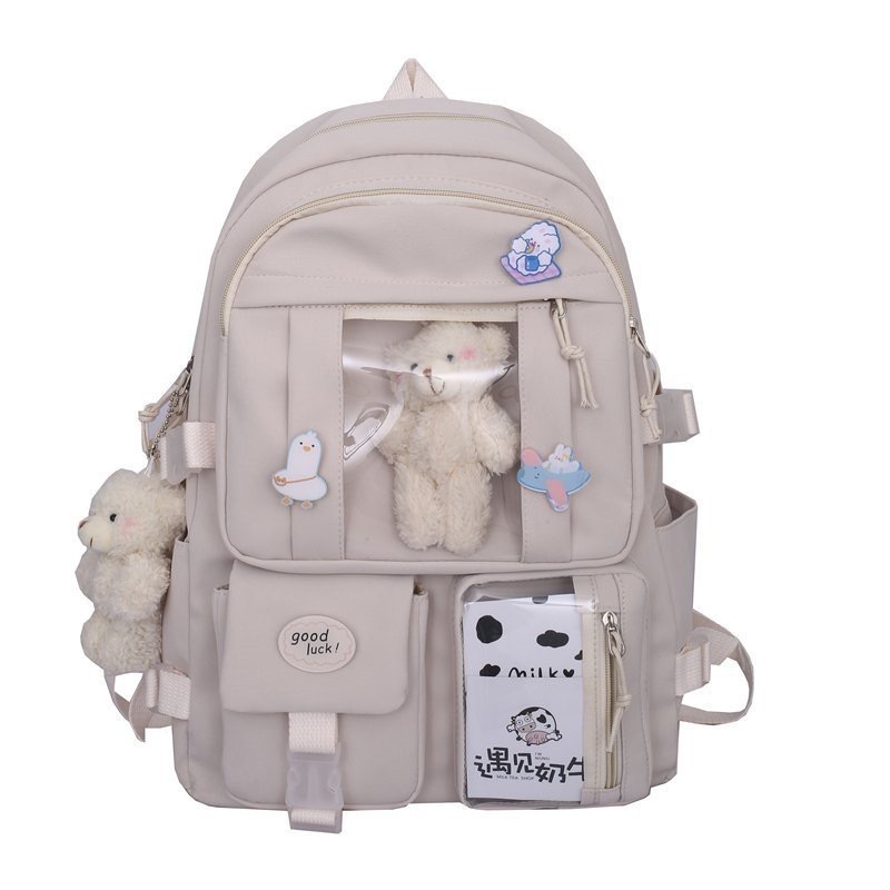 Picture of Ins-style Large Capacity Senior high school Student Schoolbag Women's Korean-style Harajuku ulzzang Cartoon Backpack for Junior High School Students Backpack