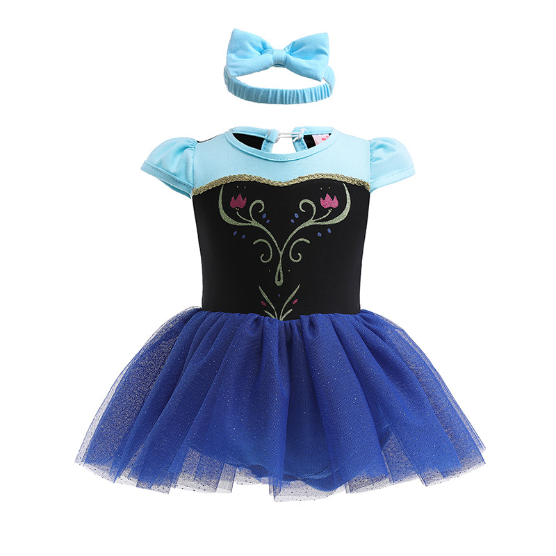 Picture of Halloween Children's Clothing, Short-Sleeved Pullover, Baby Baby Princess Jumpsuit, Princess Style Dress