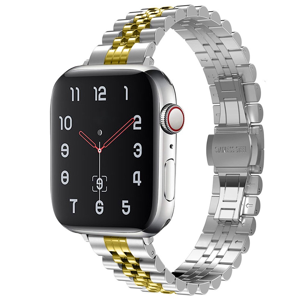 Picture of Suitable for Apple Watch Apple Watch S10 Stainless Steel Small Waist Five-Bead Metal Ladies Strap Cross-Border