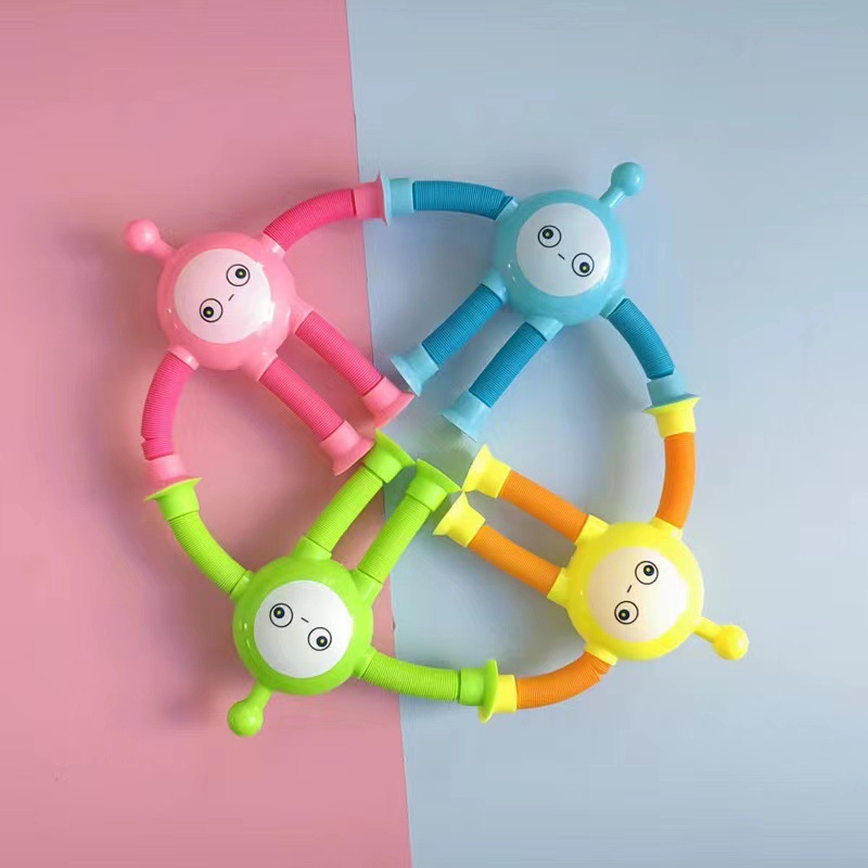 Picture of Cross-border Varied Shape Luminous Stretch Tube Egg Boy Puzzle Novelty Decompression Toy Cartoon Suction Cup Telescopic Tube Egg