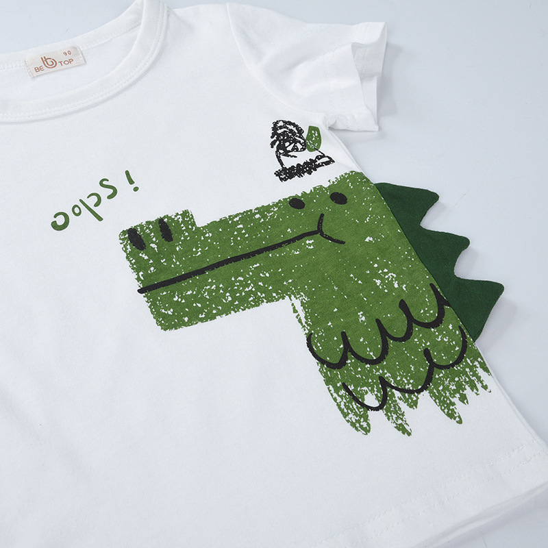 Picture of Factory Direct Sales Be Top Kidsren's Clothing 2025 New Kidsren's Clothing Boys' Suits Summer Clothes Kidsren's K-Style Dinosaur Two-Piece Set