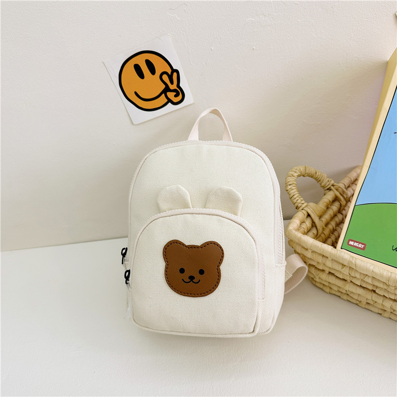 Picture of Cute Cartoon Children's Canvas Backpack New Korean Style Leisure Travel Small Backpack Boys and Girls Kindergarten School Bag