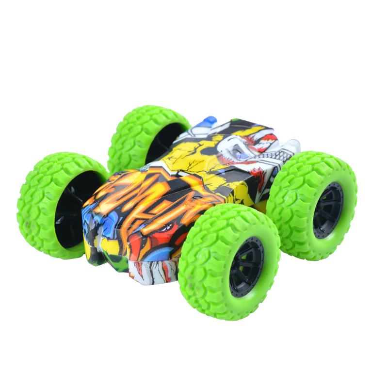 Picture of Children's four-wheel drive inertia double-sided graffiti off-road vehicle simulation off-road Boy gift stunt model anti-Fall Toy