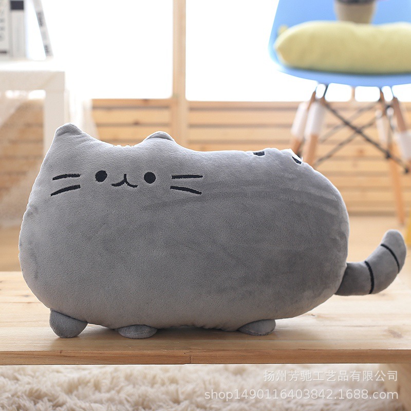 Picture of Hot selling cartoon biscuits Cat plush toy pillow company LOGO