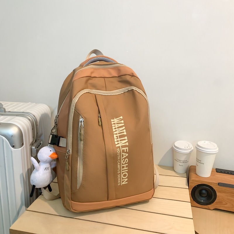 Picture of Schoolbag Girls College Students High School Junior High School Students Travel Backpack Primary School Students Weight Reduction Backpack Boys Large Capacity