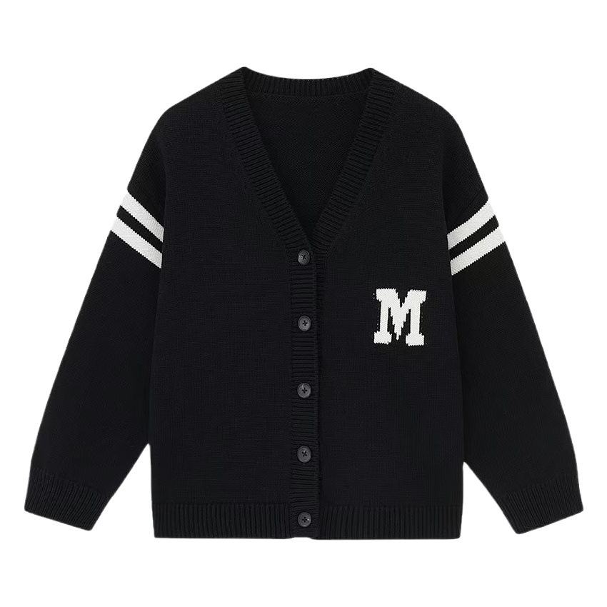 Children's clothing boys' Korean-style spring and autumn children's college style girls' sweater coat V-neck knitted cardigan loose fashion