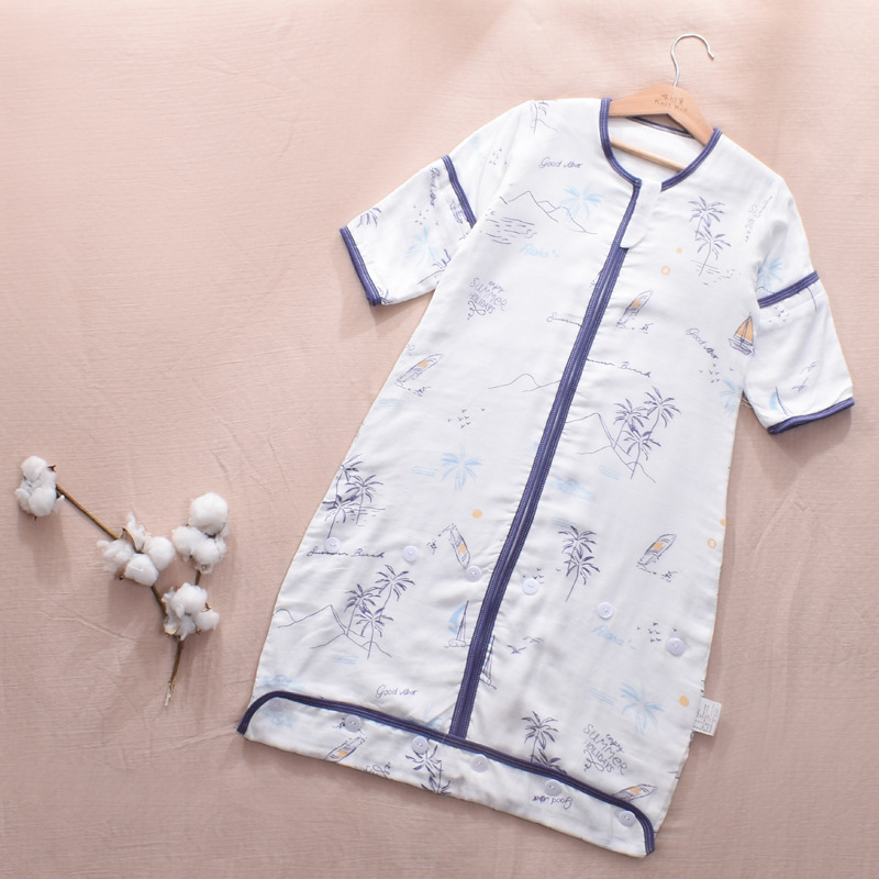 Picture of Baby Sleeping Bag Gauze Growing Envelope Sleeping Bag Leg Wrap Round Swing Adjustable Size Gauze Bamboo Fiber Winter Cotton