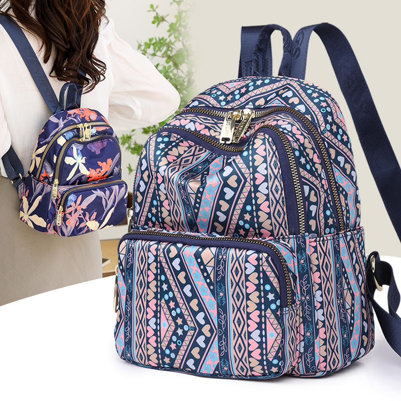 All-Match Student Schoolbag Large Capacity Commuter Travel Backpack Fashion Travel Backpack Casual Women's Nylon Cloth Bag