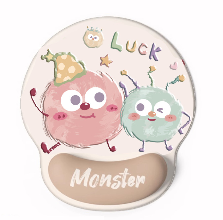 Picture of Creative Cartoon Wrist Mouse Pad Non-Slip Hand Rest Student Office Learning Wrist Pad Gaming Keyboard Mouse Pad