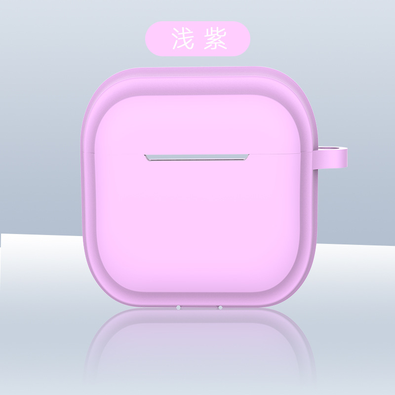 Picture of Simple Pure Color Belt Pendant Suitable for Airpods4 Protective Case Apple 1/2 Silicone Headphone Case with Lanyard Source
