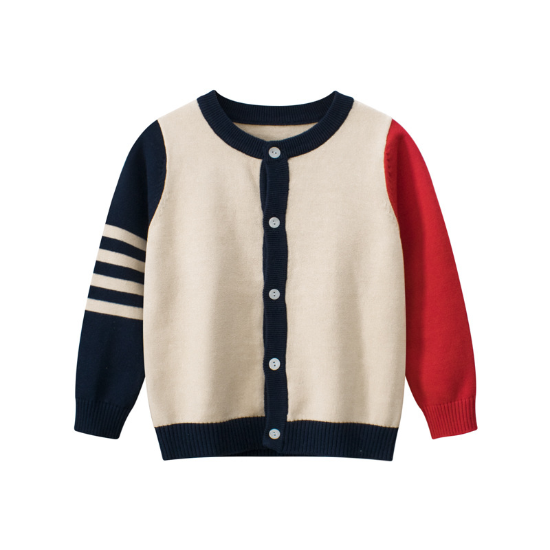 Picture of 27kids Korean style children's clothing spring new 2024 children's sweater coat knitwear baby boys' clothes wholesale