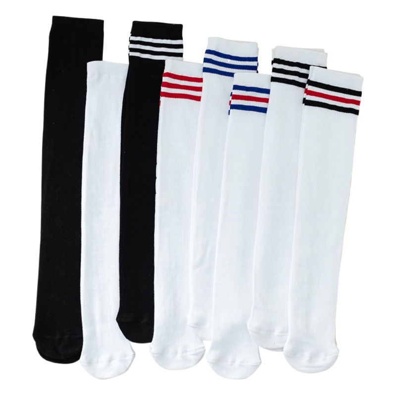 Girls' Long Stockings Summer Thin Children's Mid-tube Over-the-knee Football Socks Korean Style College Style Student Girls' Long-leg Socks