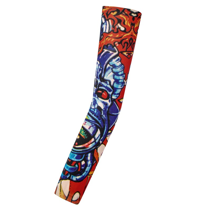 Picture of Outdoor Sleeve Tattoo Sleeve Seamless Men's and Women's Flower Arm Riding Sunscreen Sleeve Tattoo Arm Gifts