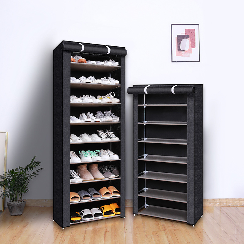 Picture of Simple Shoe Rack Multi-layer Steel Pipe Assembly Dustproof Shoe Cabinet Student Dormitory Home Storage Cabinet Economical Shoe Cabinet Shoe Rack