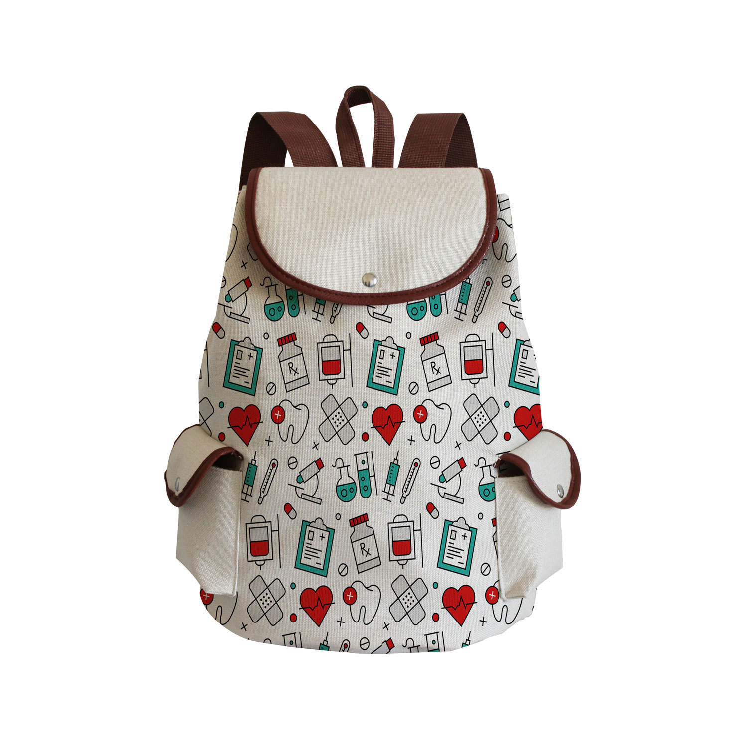 Cross-border Nurse Printed Backpack Medical Printed Large Capacity Backpack Cartoon Pattern Student Schoolbag Wholesale