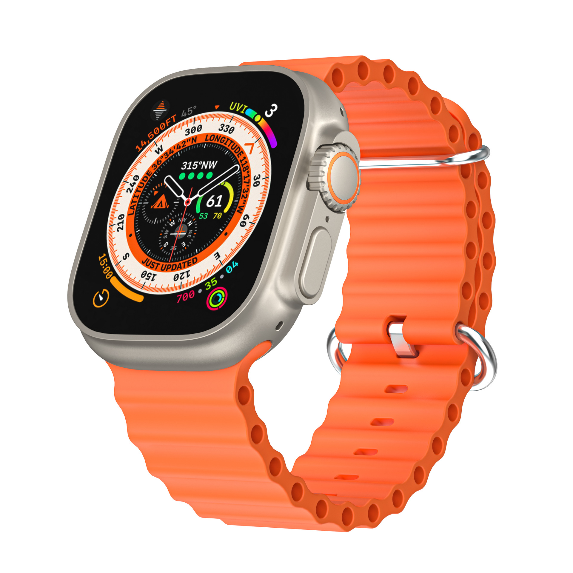 Picture of For Apple watchs10 Silicone Strap iwatch9Ultra Ocean Wave Silicone Strap
