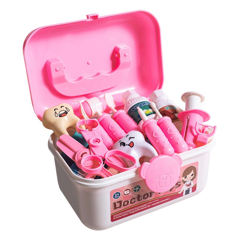 Cross-border children's doctor toy suit girl simulation nurse stethoscope injection dental play house medical tools