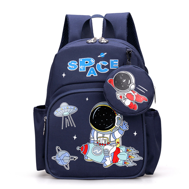 Picture of Pupils' Bag with Coin Purse Children's Printed Schoolbag Cute Cartoon Children's Ridge Protection Schoolbag