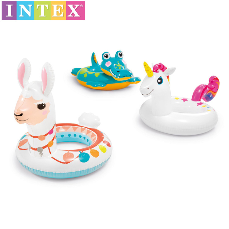intex-58221 swimming ring three kinds of animal combination thickened children swimming ring life buoy