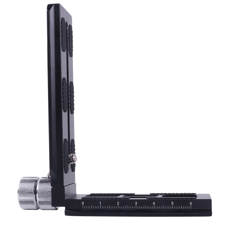 Picture of Universal aluminum alloy vertical clapper desktop bracket L-shaped shadow cloud crane fast-loading plate tripod pan/tilt PU quick-release plate