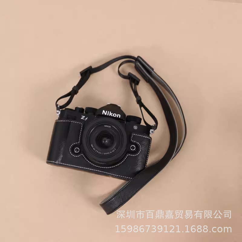 Picture of For Nikon ZF Leather Case Base ZF Micro Single Camera Bag Portable Retro Protective Case Single Shoulder Photography Bag