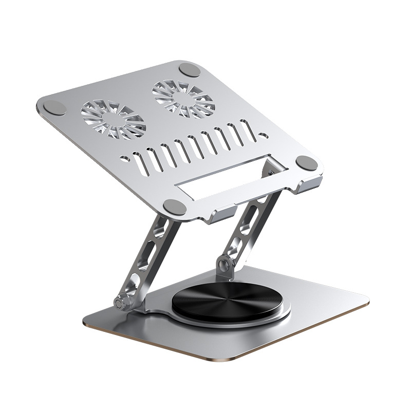 Picture of All-metal notebook cooling cooling mute exhaust cooling bracket 360 rotatable desktop vertical portable