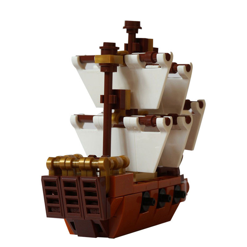 MOC for Lego assembling creative building blocks series 21313 bottle boat MOC-12949